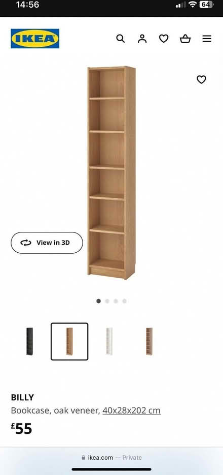 Photo of Narrow oak Billy book case (Meanwood LS6) #1