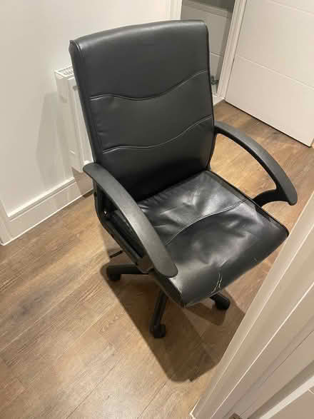 Photo of free Small desk 2 office chairs 1 back support (Wycombe centre HP11) #1