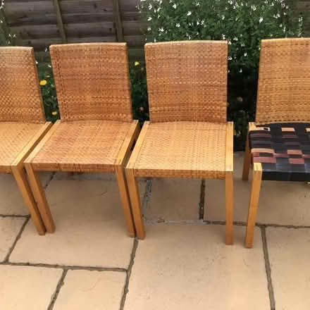 Photo of free 4 IKEA Pine & Rattan Chairs (CV22 Bilton) #1