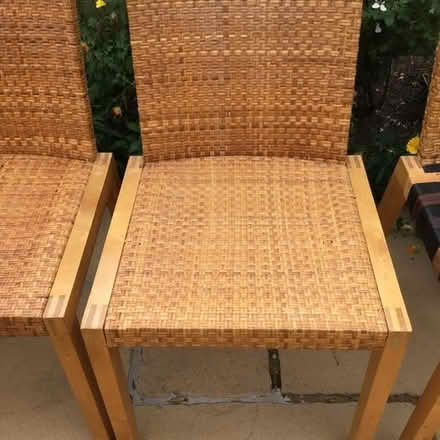 Photo of free 4 IKEA Pine & Rattan Chairs (CV22 Bilton) #4