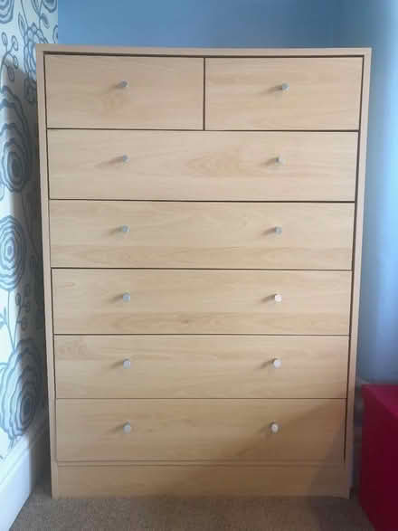 Photo of free Beech effect chest of drawers (Hillcliffe WA4) #1