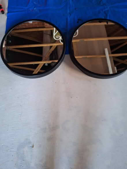 Photo of free 2 black framed bathroom mirrors (Smarden) #1