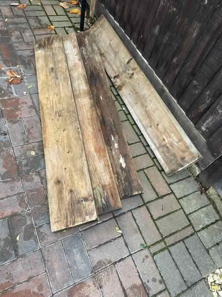 Photo of free Four thick planks of wood - 5 ft (1525mm) x 230mm x 45mm (Coney Hall BR4) #1