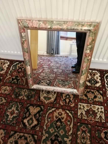 Photo of free Flowery framed mirror (EH14 or EH10) #1