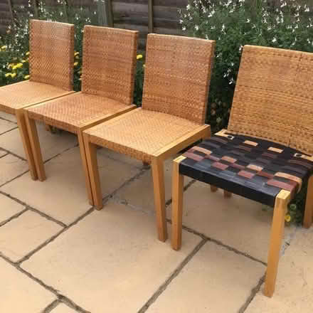 Photo of free 4 IKEA Pine & Rattan Chairs (CV22 Bilton) #2