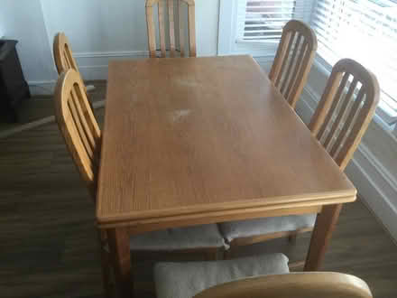 Photo of free Wooden table and six chairs (N2) #2