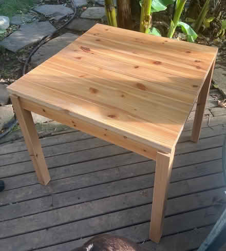 Photo of free Solid square wood table (Fremont) #1