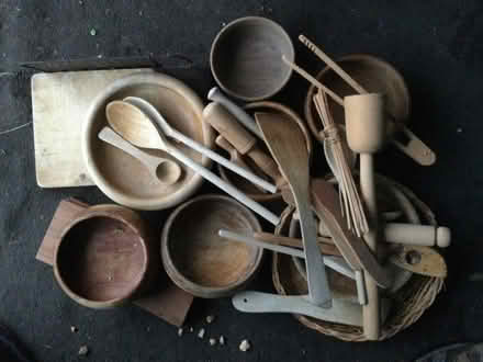 Photo of free Wooden bowls spoons mixers (Ramsden Bellhouse CM11) #1
