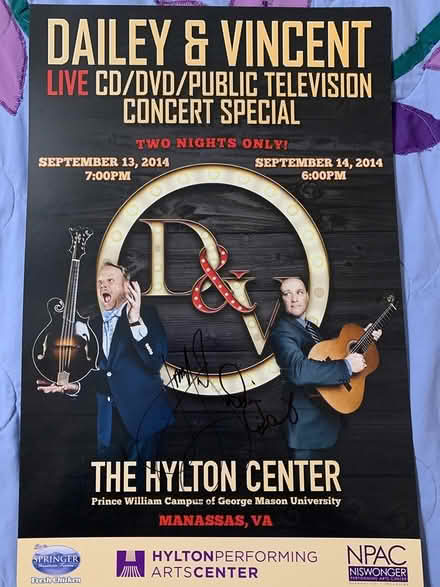 Photo of free Dailey & Vincent Signed Poster (Manassas/Wellington area) #1