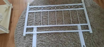 Photo of free White 3ft metal headboard (CH49) #2