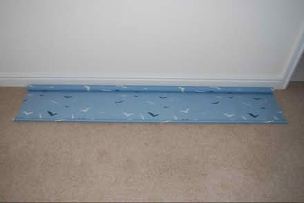 Photo of free Blue / white / black roller blind 67" wide (The Moravian Settlement DE72) #1