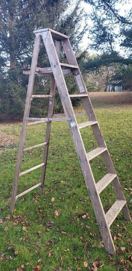 Photo of free 7 foot wooden step ladder (East Bradford, West Chester PA) #3