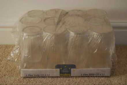 Photo of free 12 x One Pint Beer Glasses (The Moravian Settlement DE72) #1