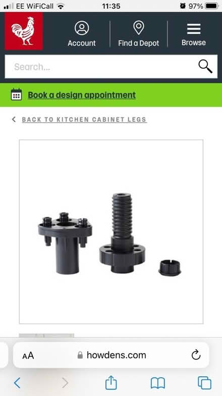 Photo of free 12 new Howden kitchen cabinet legs (Florence Park OX4) #1