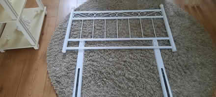 Photo of free White 3ft metal headboard (CH49) #1