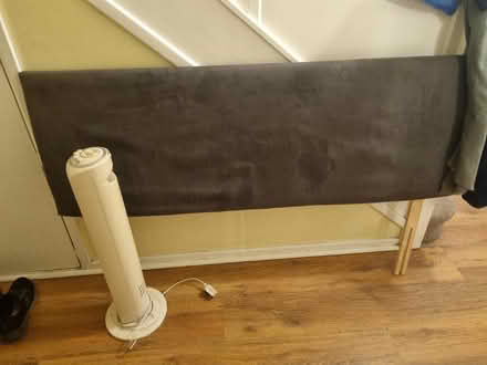 Photo of free Grey king size head board and fan (wigan) #1