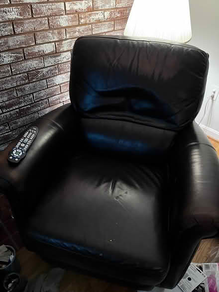 Photo of free 2 matching leather chairs (Springfield, VA Saratoga) #1