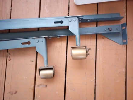 Photo of free Metal Queen bed frame (Suffern - Jersey Ave) #2