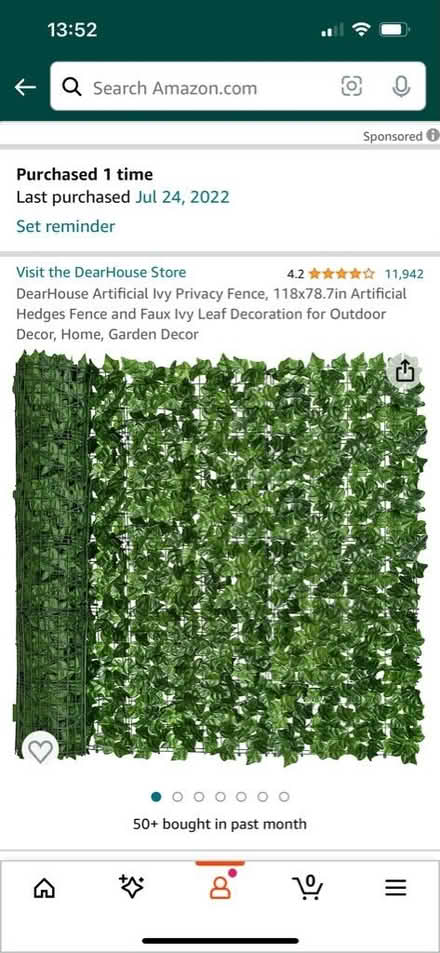 Photo of free On curb: Fake ivy privacy fence (Richmond, CA) #1