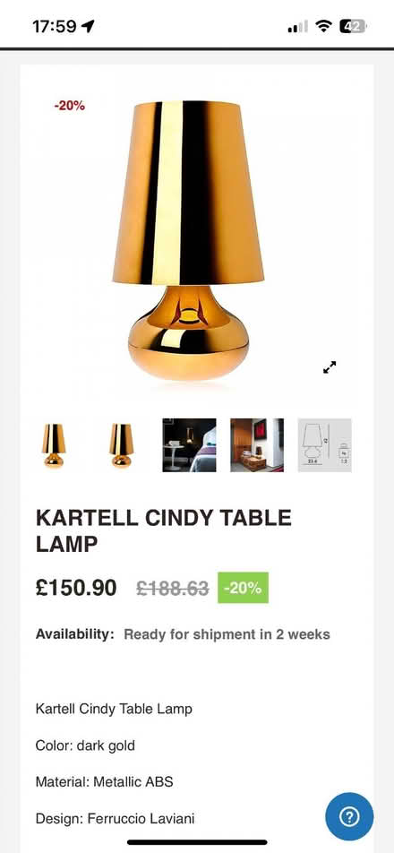 Photo of free Designer table lamp (Tunbridge Wells N. TN1) #4