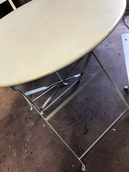Photo of free Garden table and two chairs. Folding bistro set (Heaton Mersey SK4) #4