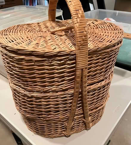 Photo of free Oval Wooden Picnic basket (Bethesda MD) #1