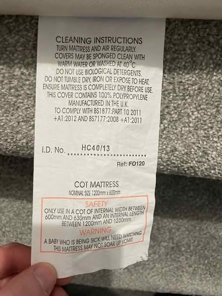 Photo of free Small foam mattress (Hastings TN34) #3