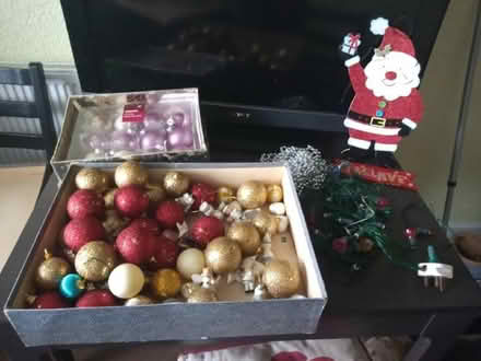 Photo of free Christmas baubles etc (Black Dam RG21)