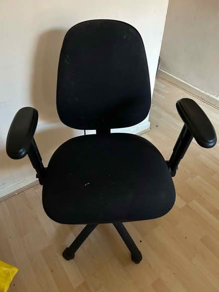 Photo of free Black fabric office chair (Gorton, M18) #1