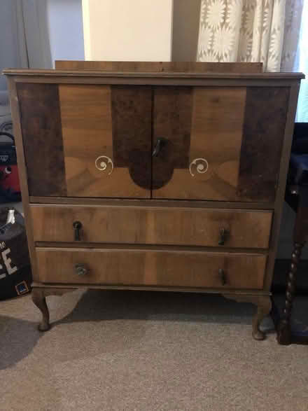 Photo of free Old 2 drawer cabinet on legs (Heaton Mersey SK4) #4