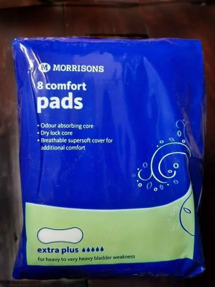 Photo of free Morrisons 8 Comfort pads Extra Plus, 6 packets (Sprowston NR3) #1