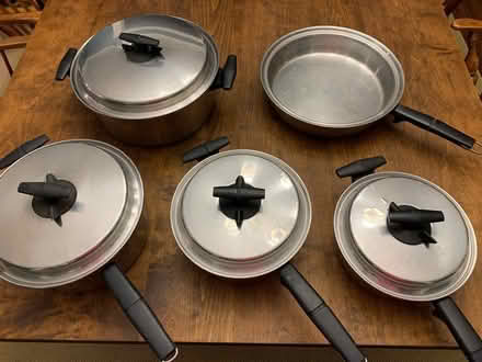 Photo of free Set of stainless pots with lids (Port Credit) #3
