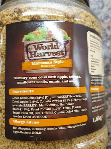 Photo of free Large tub of Moroccan Style Couscous BBE Jan 2023 (Fishers Green SG1) #1