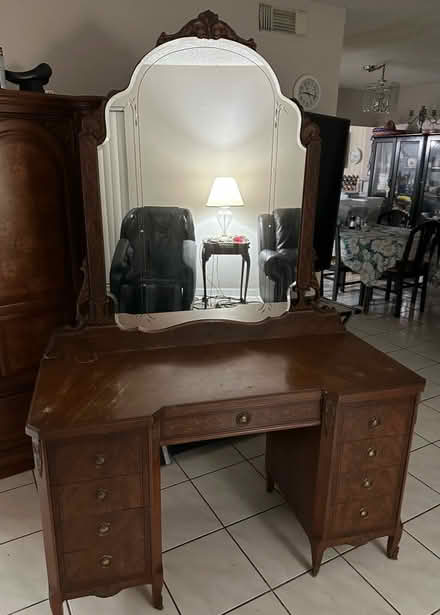 Photo of free Vanity/desk and mirror (Tamarac) #2