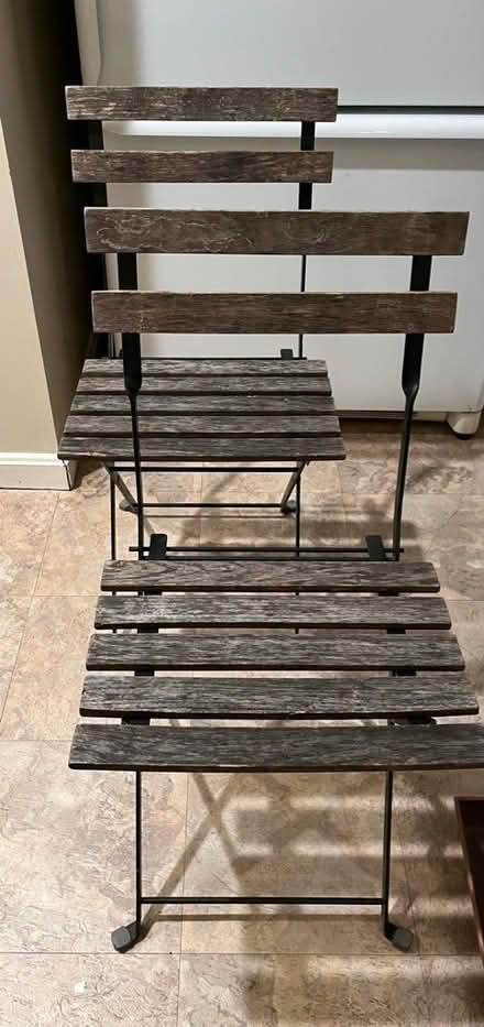 Photo of free Folding patio chairs (Bethesda MD) #1