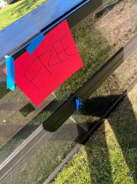 Photo of free Black bookcase with glass doors (92706) #1