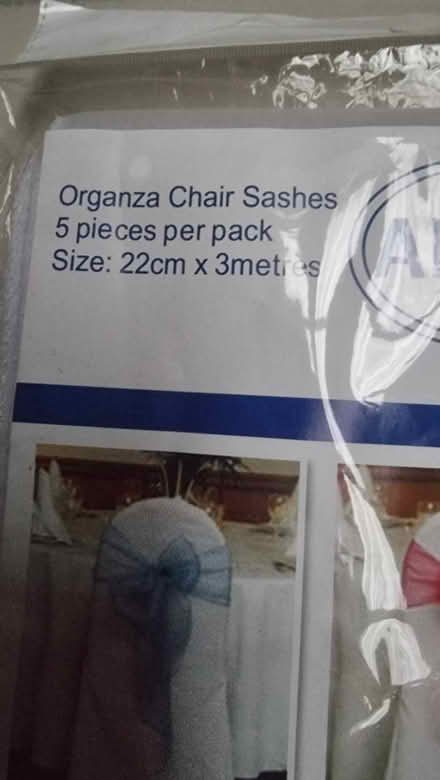 Photo of free Organza chair sashes white (IM8) #2