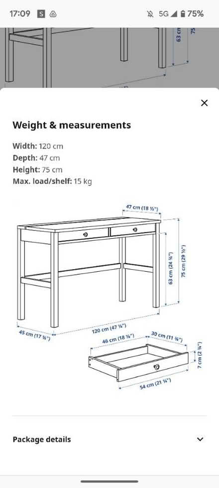 Photo of free Desk IKEA Hemnes (L6) #4