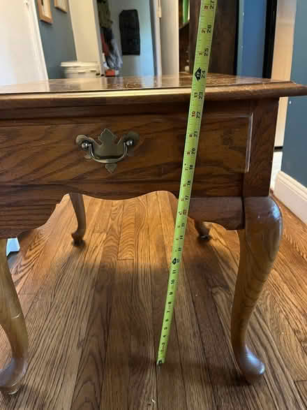 Photo of free Solid wood end table with drawer (Adams Morgan) #2