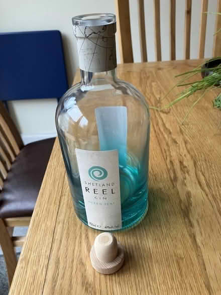 Photo of free Clean empty bottle, blue graded glass, with cork (Craigleith EH4) #2