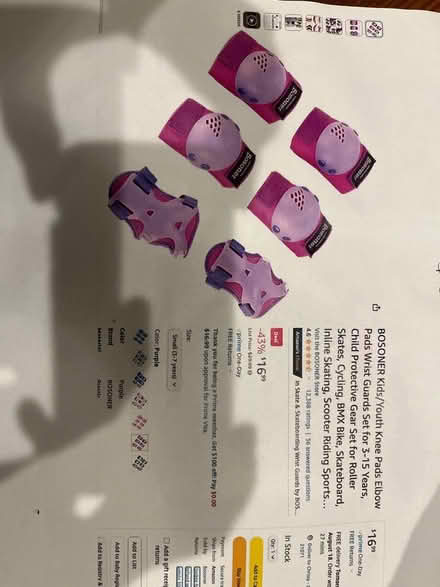 Photo of free Kids knee and elbow pads (Glyndon, md) #2