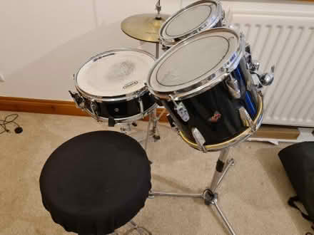 Photo of free Drums - snare, two toms, hi-hat and stool (Burton-in-Kendal LA6) #2