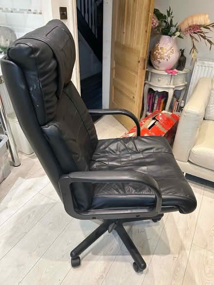 Photo of free Leather reclining office chair (Burnage, M19) #2