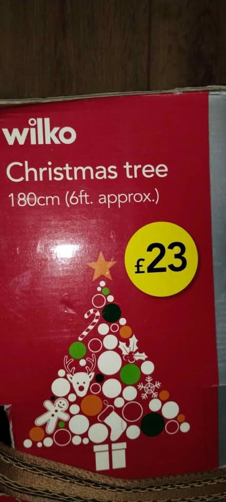 Photo of free Black Christmas tree 6ft + decorations (Melton Park NE3) #1