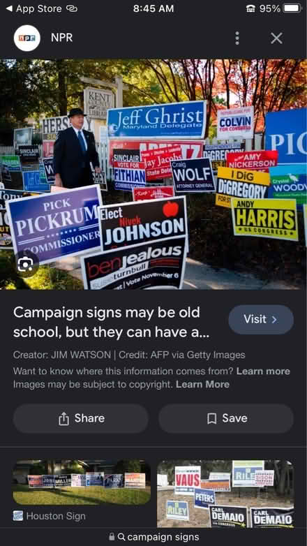 Photo of Political campaign signs (Hoover AL) #1