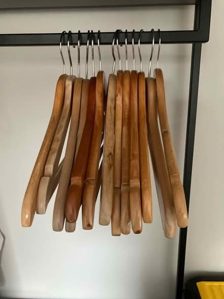 Photo of free 13 wooden hangers (SW18) #1