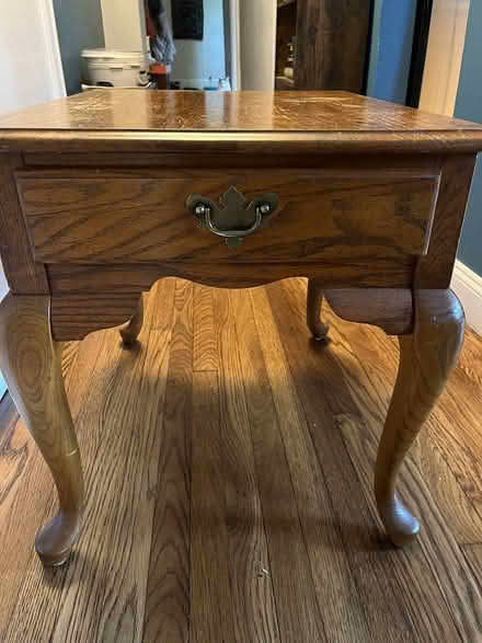 Photo of free Solid wood end table with drawer (Adams Morgan) #1