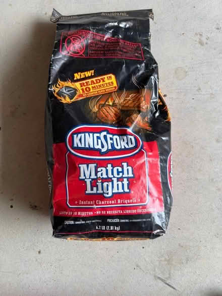 Photo of free 6 lb bag match light charcoal (San Mateo Baywood) #1