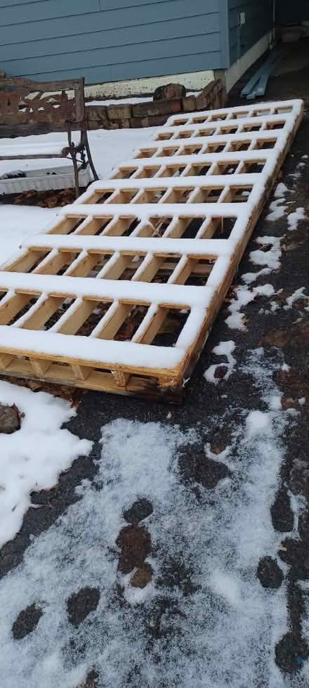 Photo of free Wooden pallet, oversized (Carlington) #1