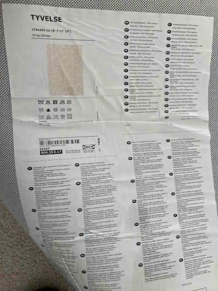 Photo of free IKEA Rug (off white) (Great Holm MK8) #2